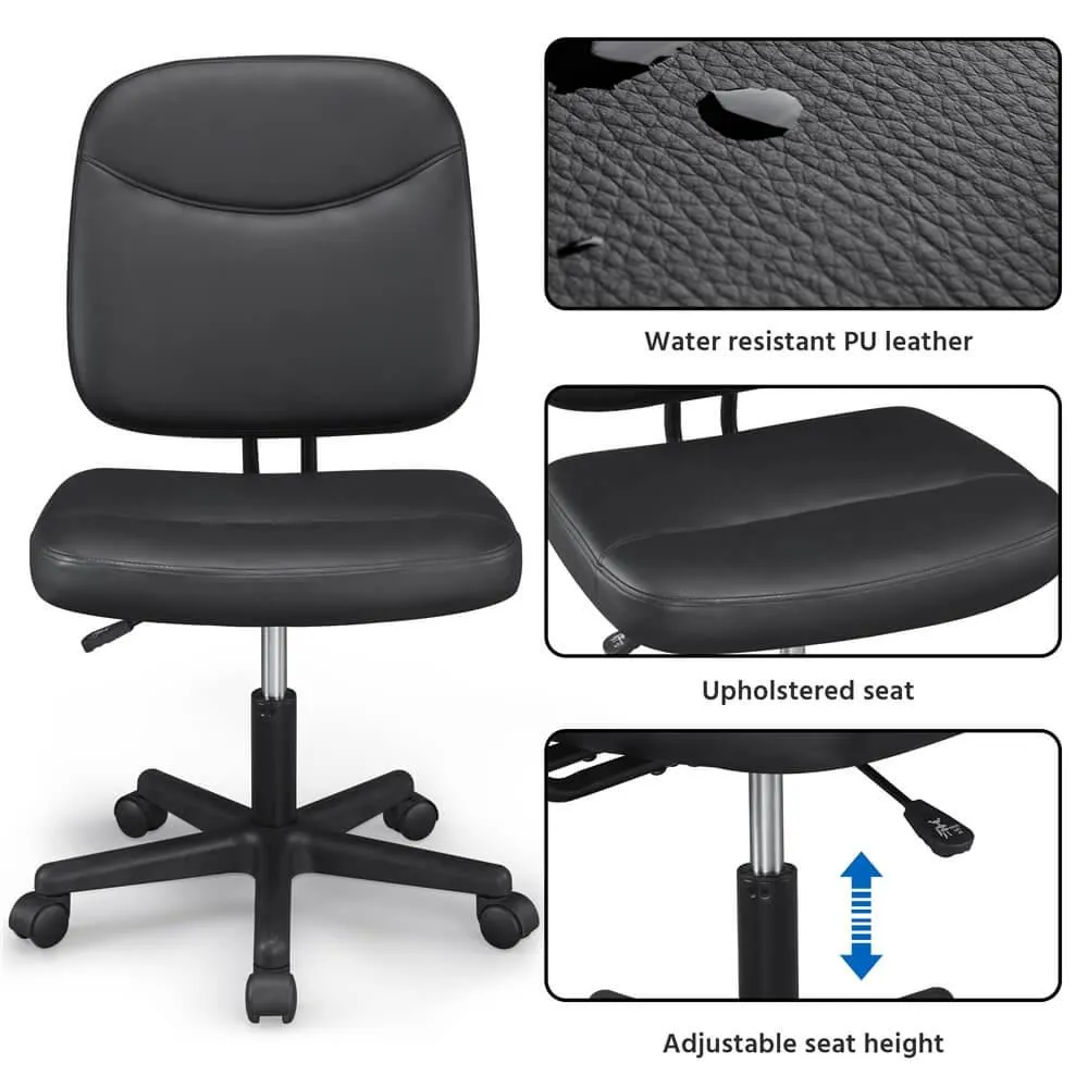 Yaheetech Armless Mid-Back Office Chair